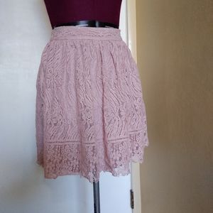 Blush Pink Lace Skirt